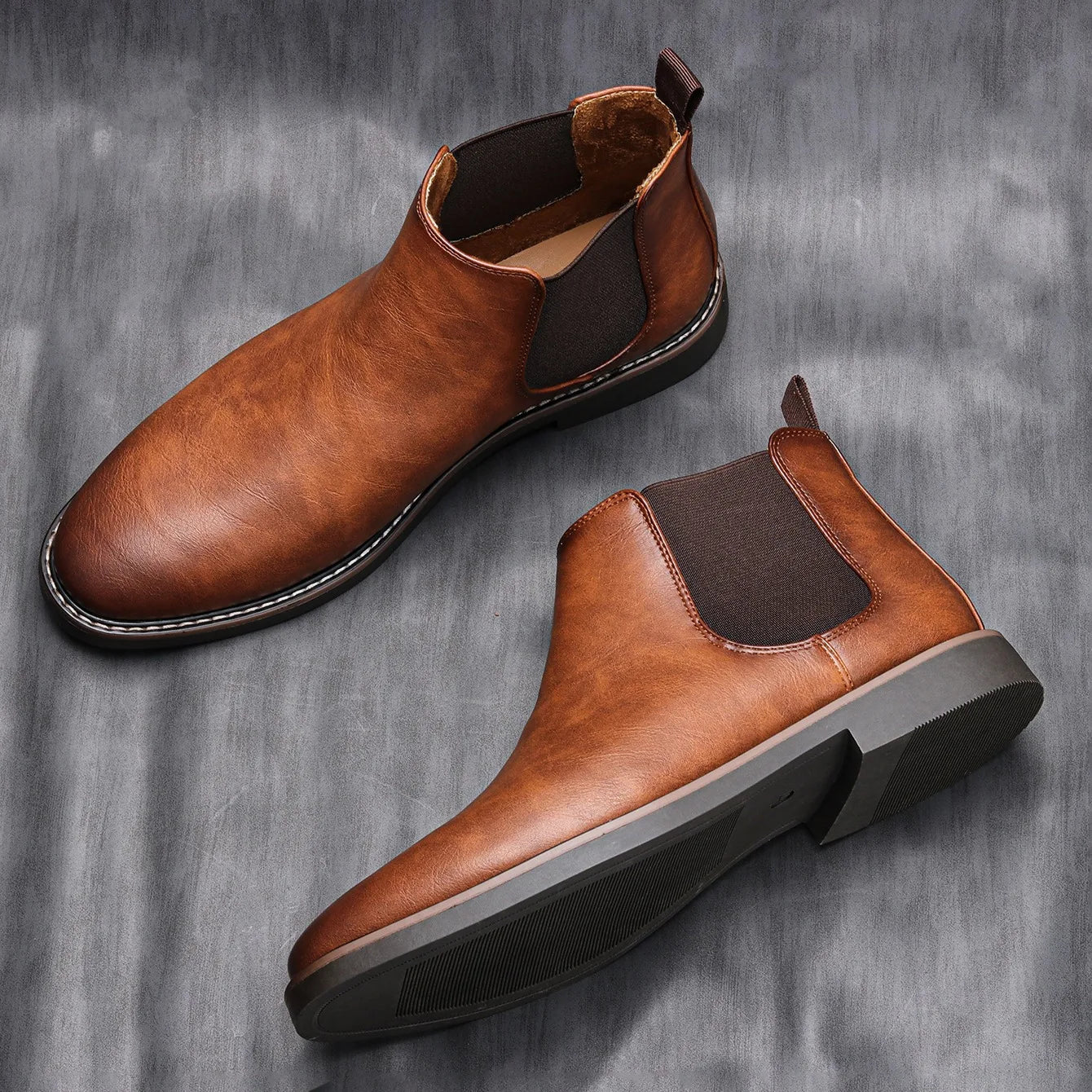 Botas Chelsea Masculina de Couro Arvel