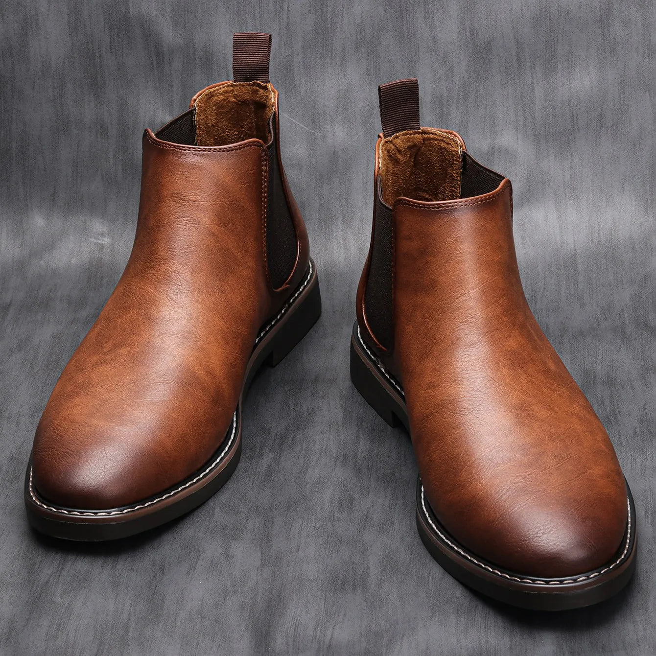 Botas Chelsea Masculina de Couro Arvel