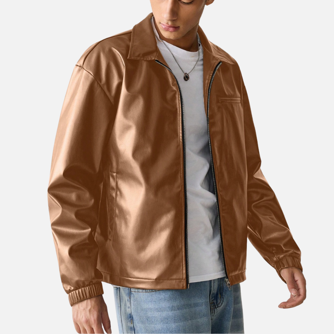 Jaqueta de Couro Masculina Korve KV149