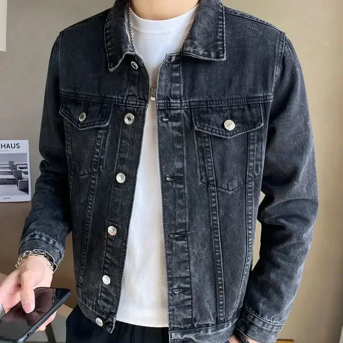 Jaqueta Jeans Masculina com Botões Korve KV067
