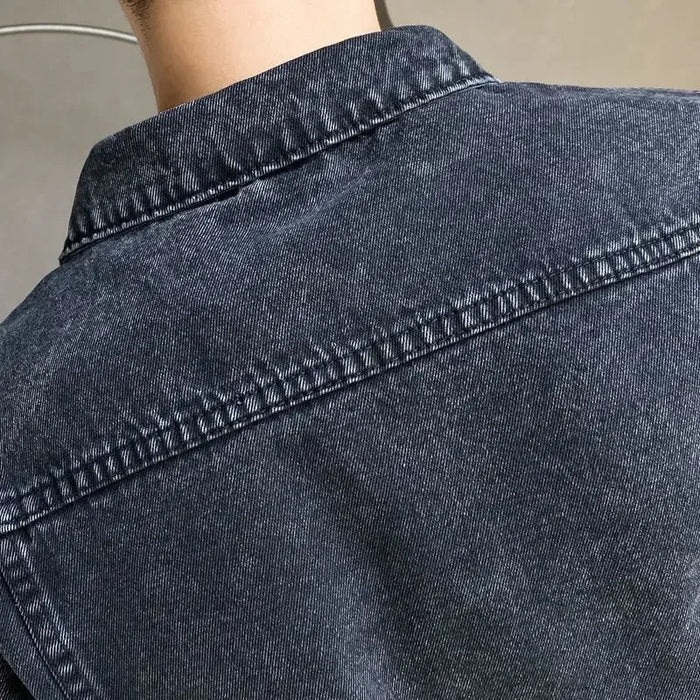 Jaqueta Jeans Masculina com Botões Korve KV067