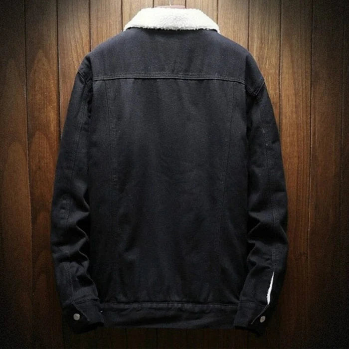 Jaqueta Jeans Masculina Forrada em Lã Korve KV088