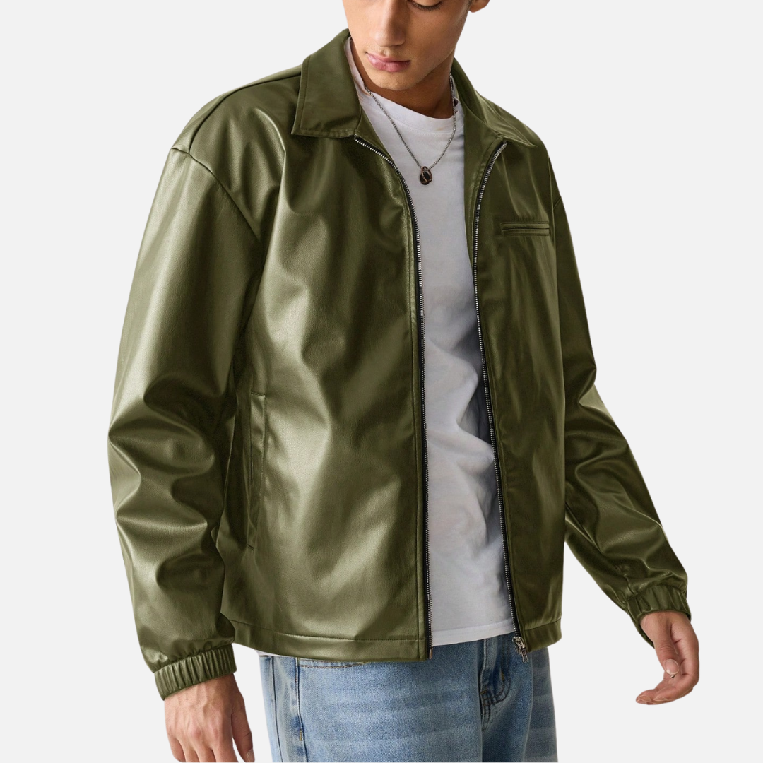 Jaqueta de Couro Masculina Korve KV149
