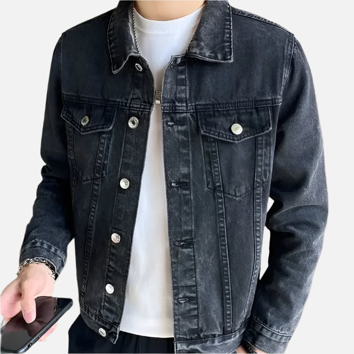 Jaqueta Jeans Masculina com Botões Korve KV067