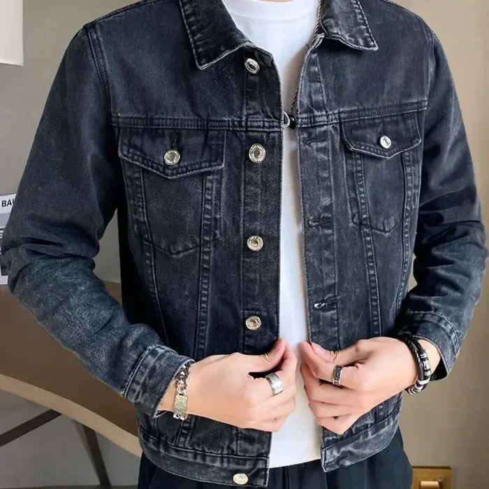 Jaqueta Jeans Masculina com Botões Korve KV067