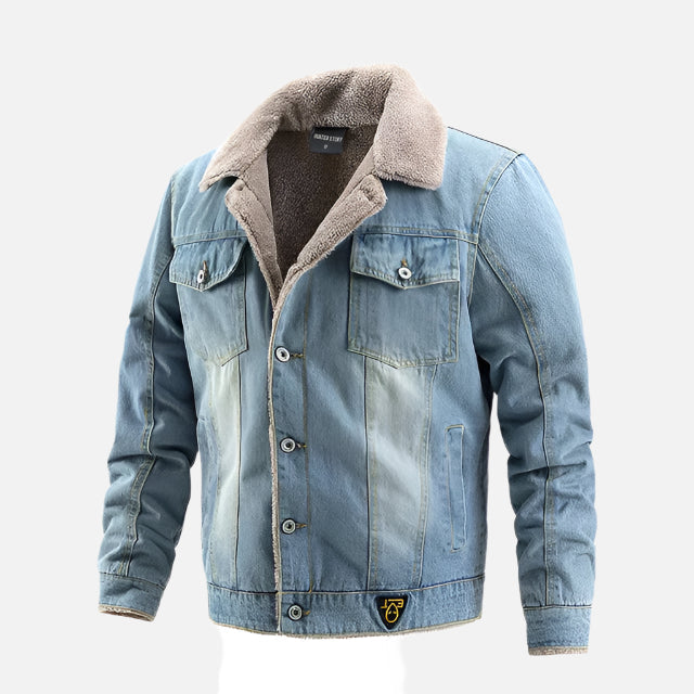 Jaqueta Jeans Masculina com Interior Forrada Korve KV115